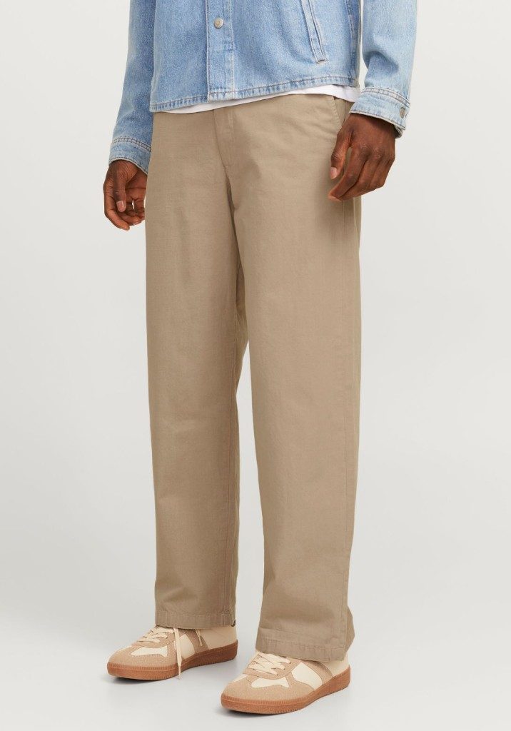 Beige cotton chinos