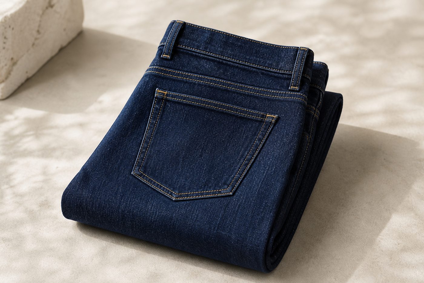 Finished premium denim jeans