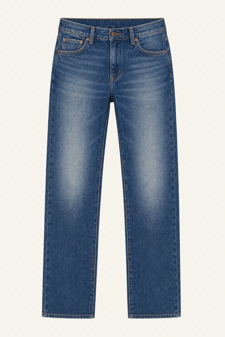Illustrated pair of denim jeans